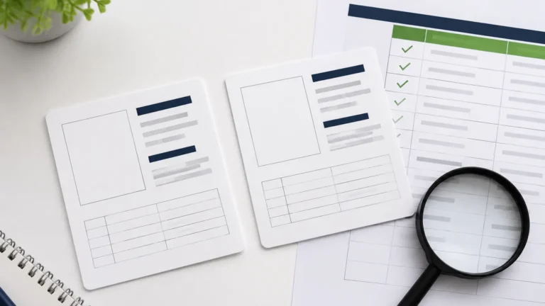 Editorial checklist for comparing exact catalogue records